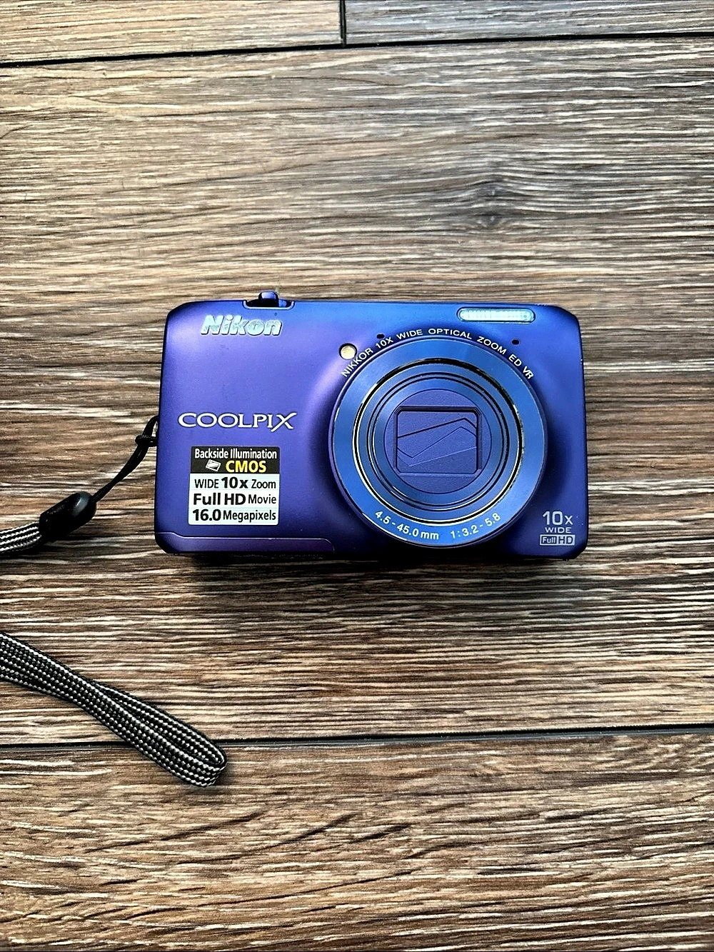 Nikon COOLPIX S6300 16.0MP Digital Camera - Blue Great Condition! Tested, Works!